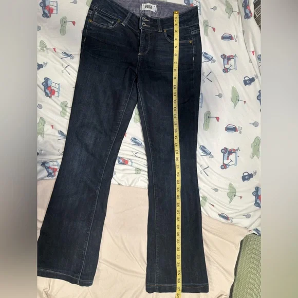 PAIGE Dark Blue Flare Jeans - Picture 4 of 17